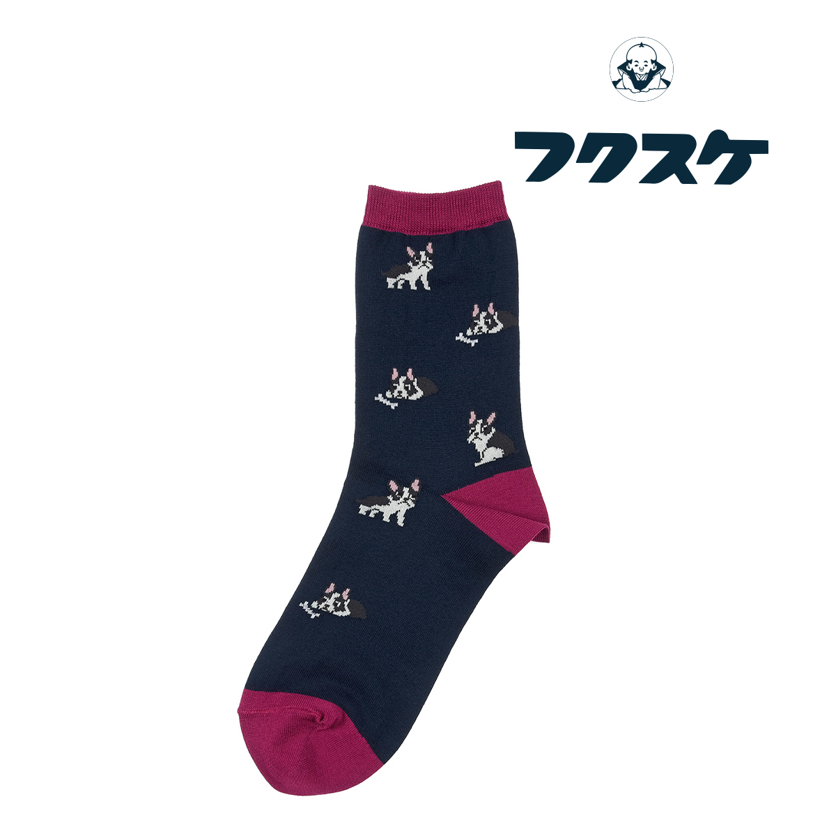 fukuske パイル アメリブ 足袋型 クルー丈 ソックス
