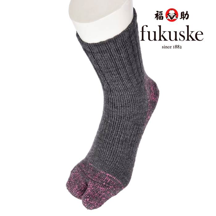 fukuske パイル アメリブ 足袋型 クルー丈 ソックス