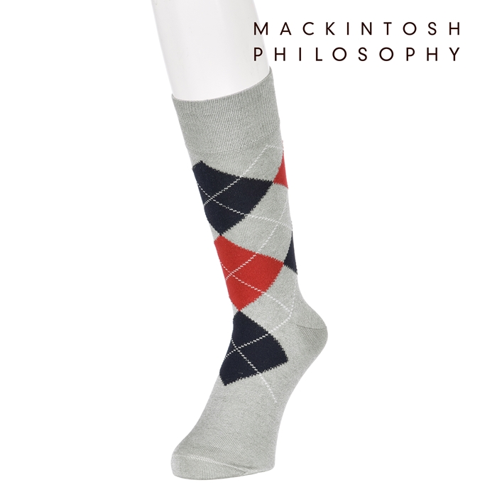 MACKINTOSH PHILOSOPHY アーガイル クルー丈ソックス