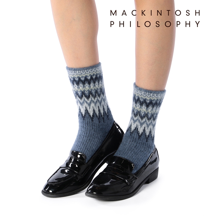 MACKINTOSH PHILOSOPHY フェアアイル クルー丈 ソックス
