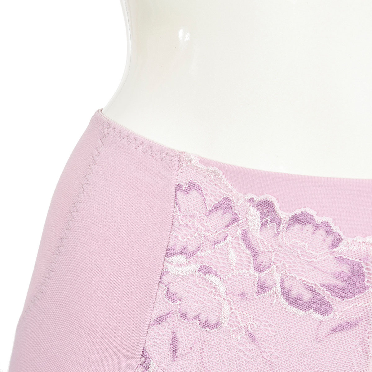 満足 お腹・ヒップ引き上げ 花柄レースショーツ やや深ばき