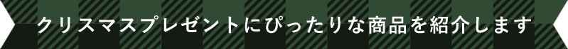 クリスマスプレゼントにぴったりな商品を紹介します