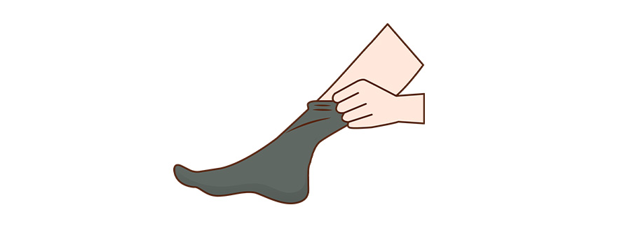 靴下を履く