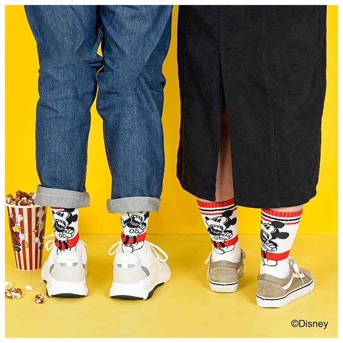 Disney (ディズニー) “ドナルド” “グーフィー” “ミッキー” “くまのプーさん” リブ クルー丈