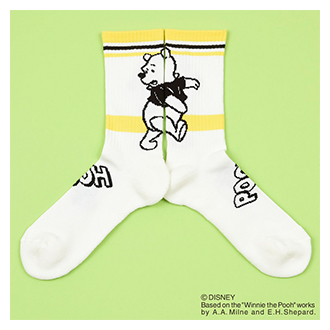 Disney (ディズニー) “ドナルド” “グーフィー” “ミッキー” “くまのプーさん” リブ クルー丈