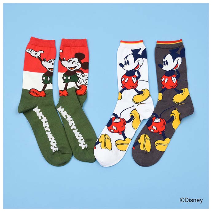 Disney (ディズニー) “ミッキー” 総柄 22cm クルー丈