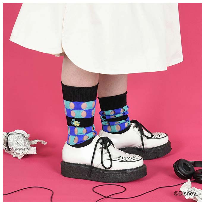 Disney (ディズニー) “ミッキー” 刺繍 クルー丈