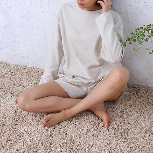 レディース fukuske INTIMATE 綿混 ロングスリーブ