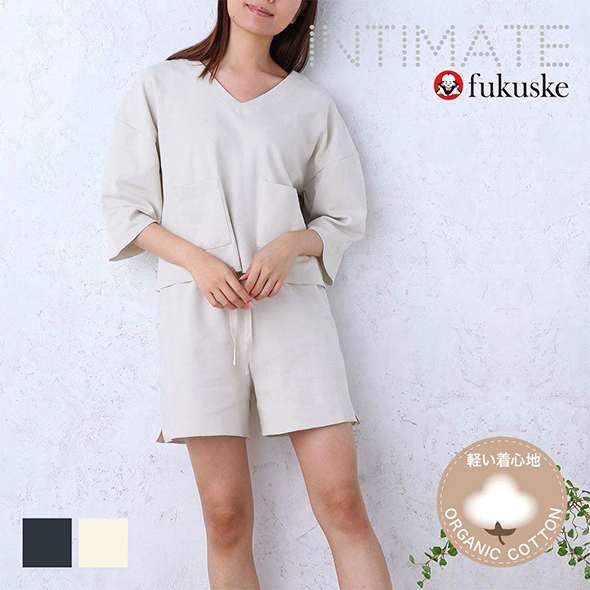 レディース fukuske INTIMATE 綿混 ショートパンツ