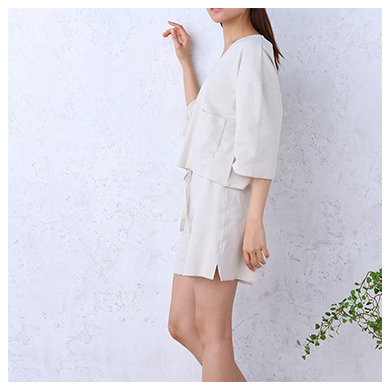 レディース fukuske INTIMATE 綿混 ショートパンツ