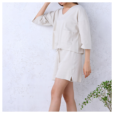 レディース fukuske INTIMATE 綿混 ショートパンツ