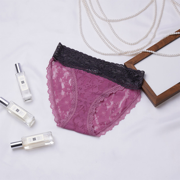 レディース fukuske INTIMATE レース バイカラー ショーツ チーキー 