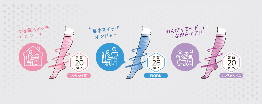 ゆったりラクラク 縦にも横にも伸びる