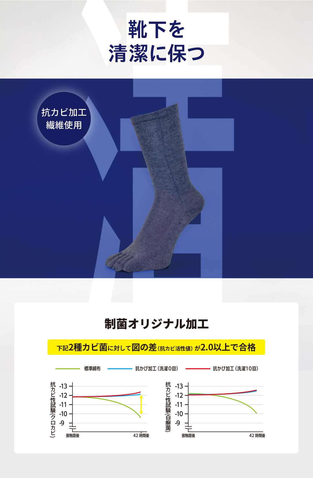 靴下を清潔に保つ