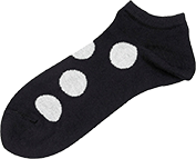 メンズ agnes b. アニエスベー ドット スニーカー丈 ソックス