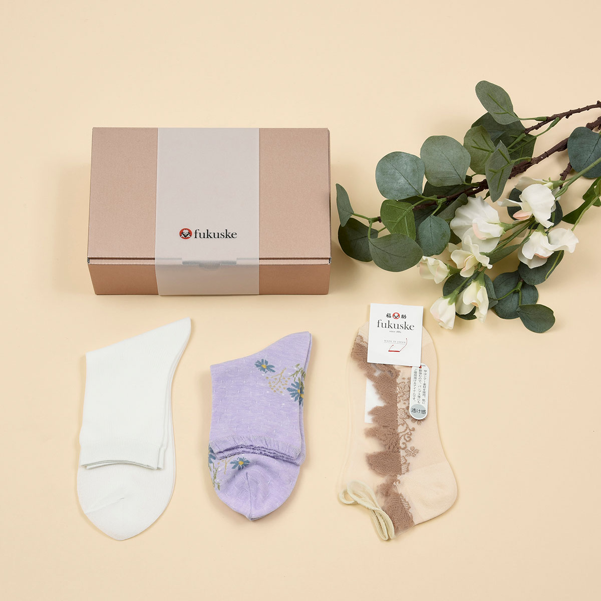 足元はなやか3足セット アソート001