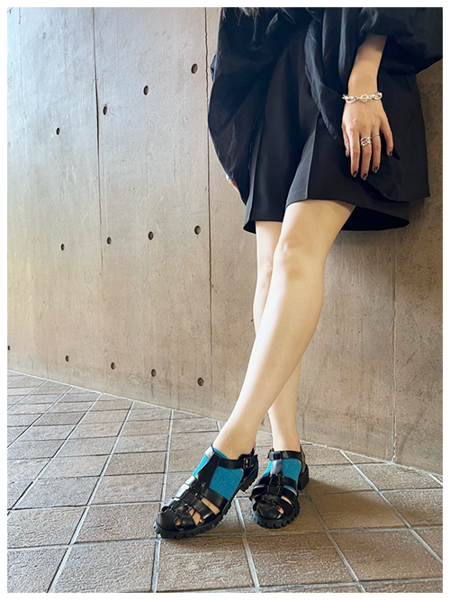 fukuske 表糸シルク100% 5本指 つま先なしソックス