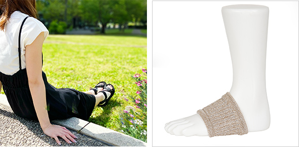   . fukuske チューブタイプ 和紙 つま先なし ソックス