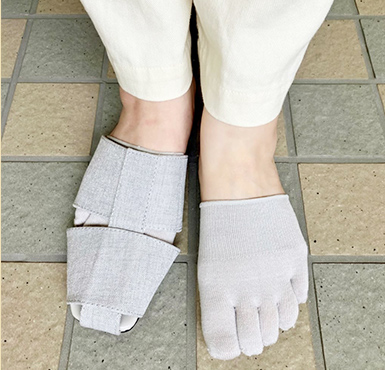 fukuske 表糸シルク100% 5本指 つま先ソックス