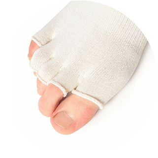 fukuske 表糸シルク100% 5本指 つま先なしソックス 