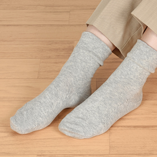 足口ゆったり クルー丈ソックス