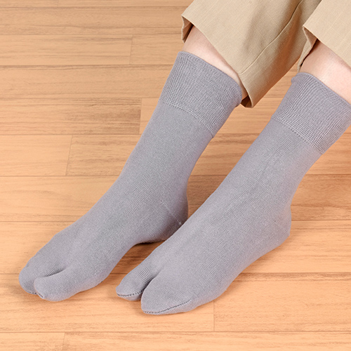 2足組 足袋型 すべり止め付き クルー丈 ソック