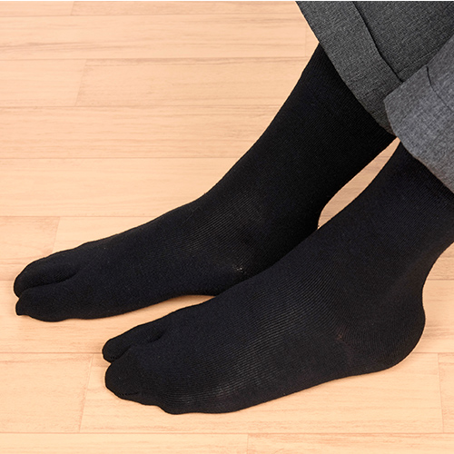 2足組 足袋型 すべり止め付き クルー丈 ソックス
