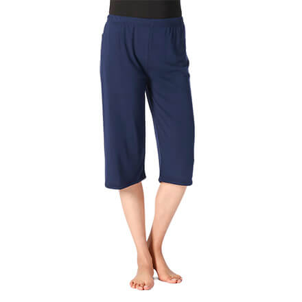 インナー レディース タオルパンツ 無地 膝下丈