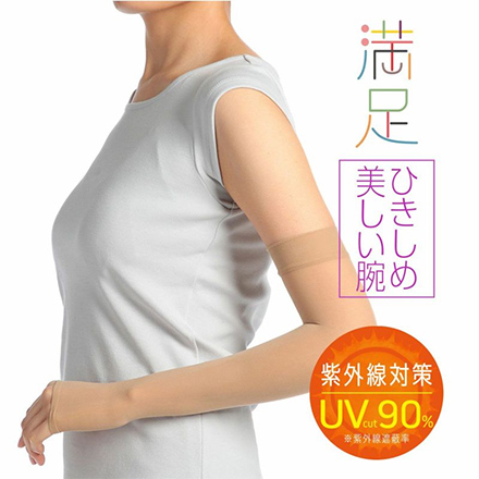 レディース 満足 ノンラン 親指穴付き アームカバー