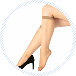 満足 ＜ひざ下丈＞ 《涼感さらっと》 コンジュゲート ショートストッキング