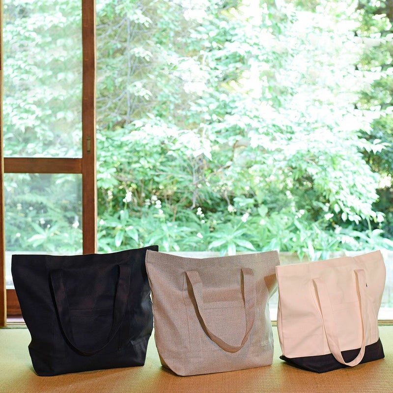 トートバッグユニセックス日本製ネイビー