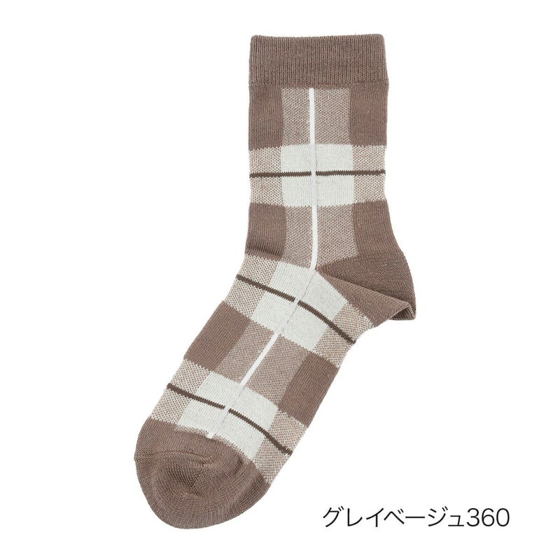 レディースソックスタータンチェック柄カジュアル