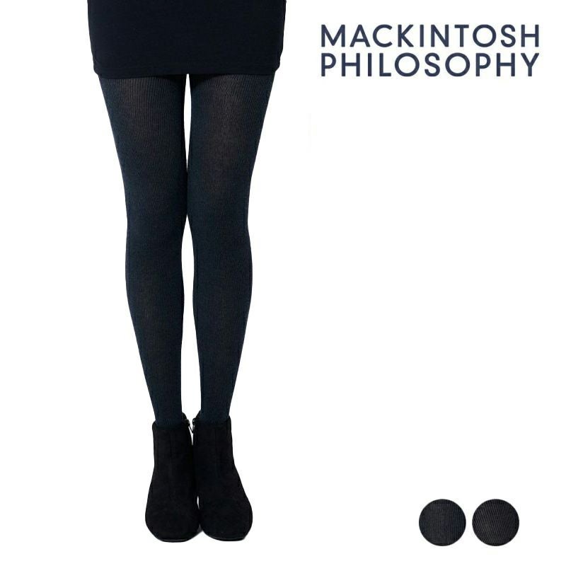 レディースストッキング無地メランジリブ仕様