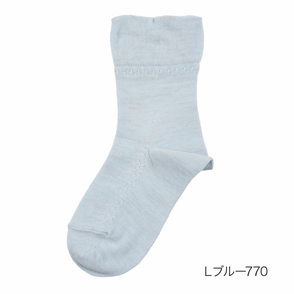fukuske(フクスケ)】 靴下 足口ゆったり 無地 クルー丈 ソックス (3363