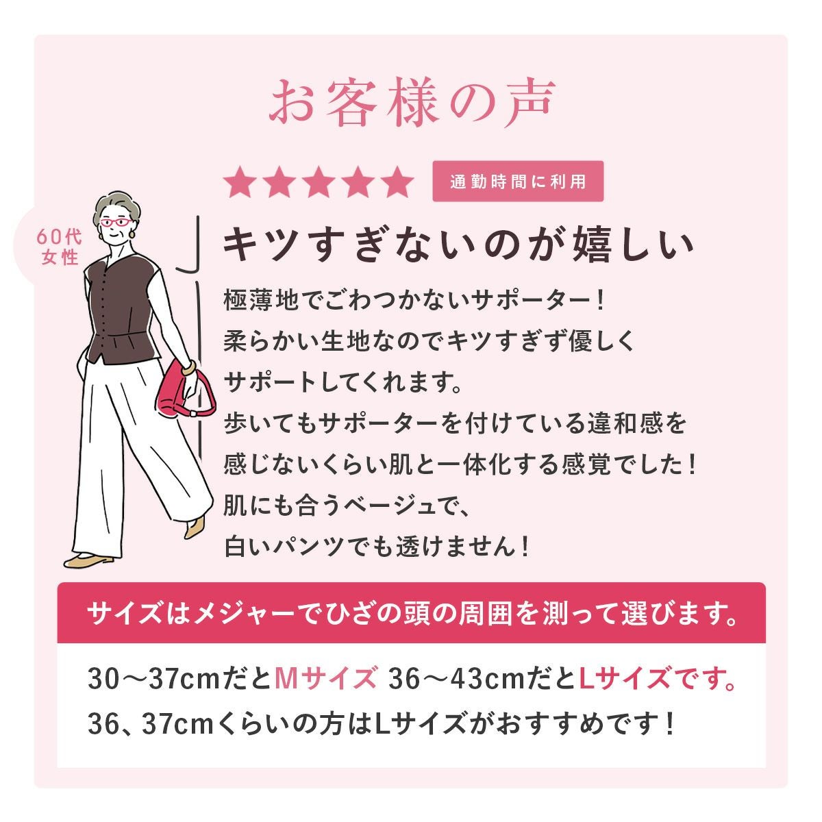 SELF+MAINTENANCE(セルフメンテナンス)】 ひざサポーター 極薄 膝部分