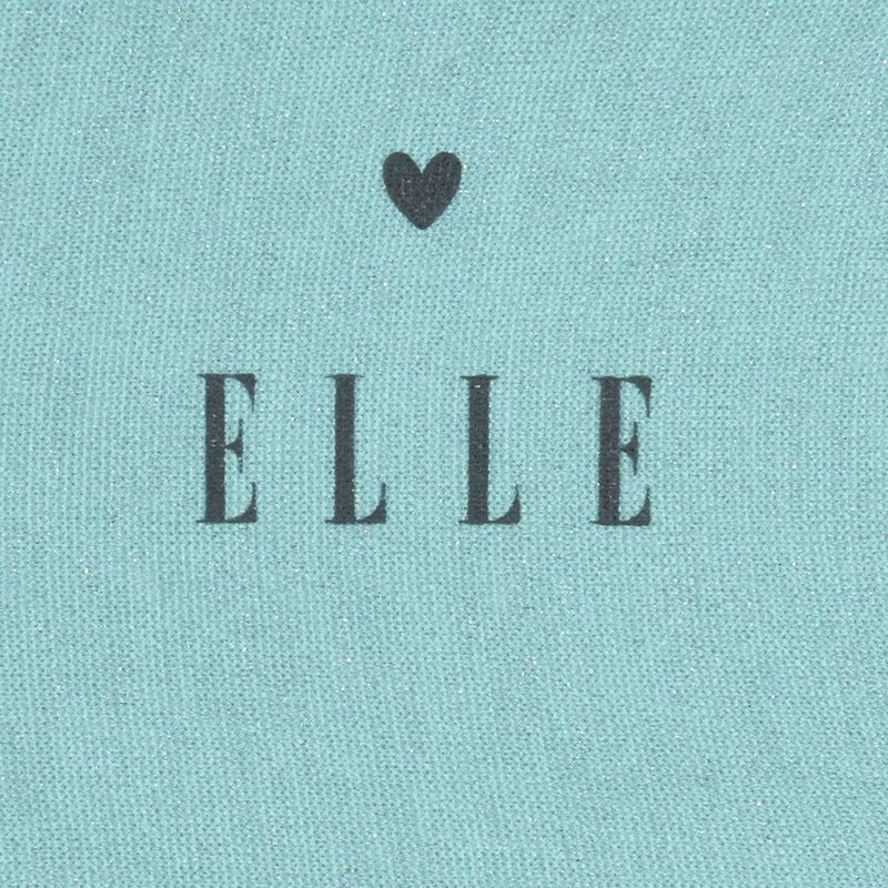 【ELLE(エル)】靴下ラメネコ柄クルー丈足底転写(3102-206)