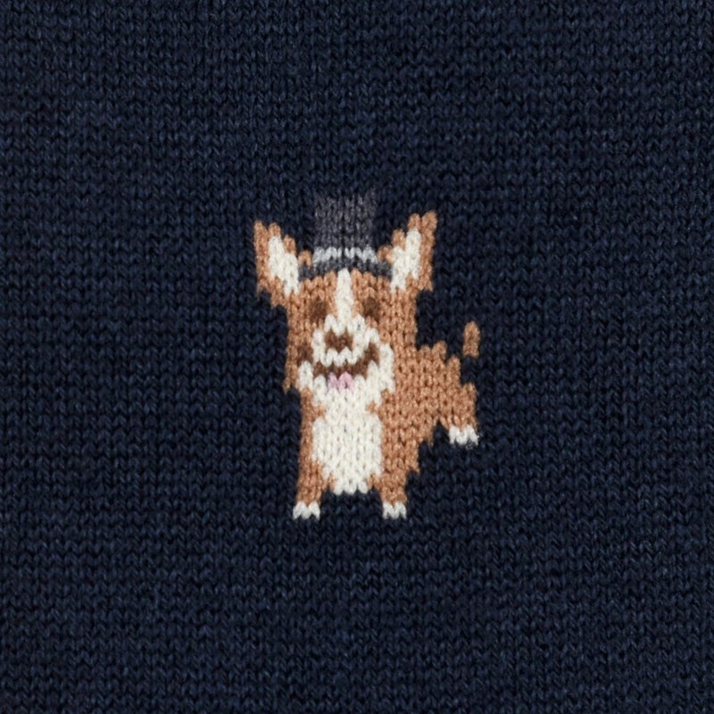 【マッキントッシュフィロソフィー】靴下コーギー柄クルー丈(2M393)