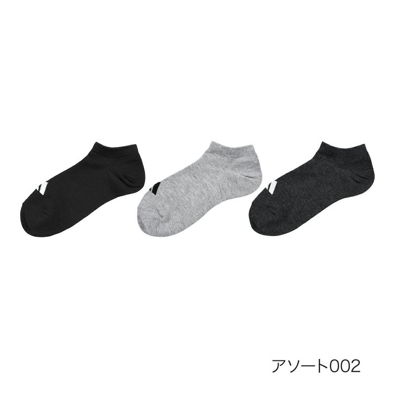 【アディダス】3足組靴下DEO無地ワンポイントスニーカー丈つま先かかと補強(06085W)
