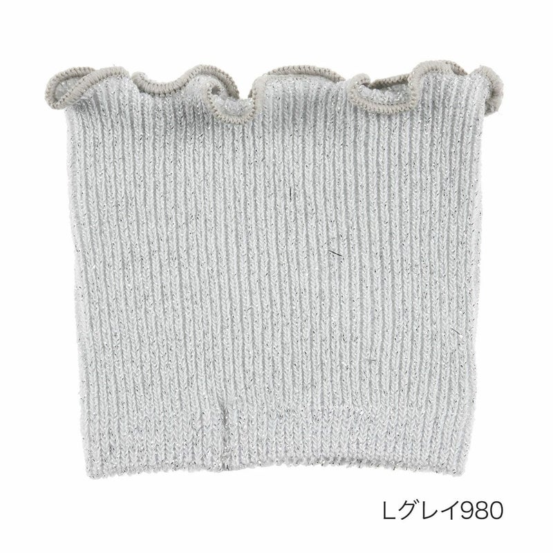 【fukuskeFUN(フクスケファン)】靴下無地ラメパーツメロー靴擦れ防止(3162-77N)