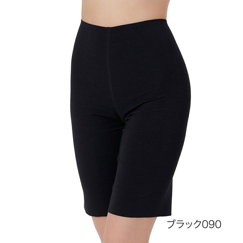 【満足美涼活】インナーボトム天然素材シリーズ無地5分丈綿混素材(37-4541F)