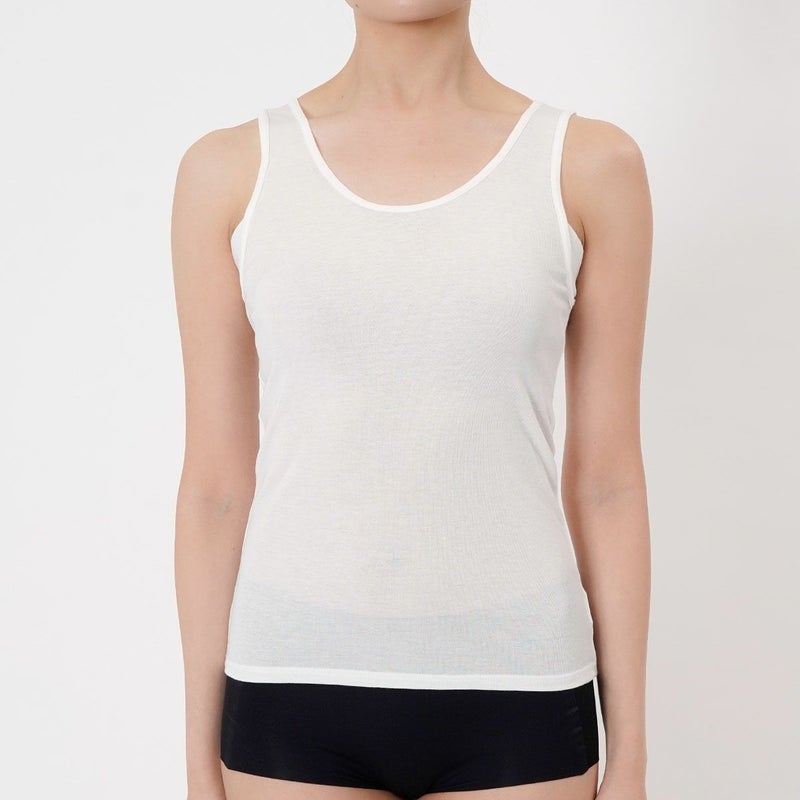 【デイリー満足】タンクトップ暑い日私の涼生活無地袖なしレーヨン素材(37V2112)