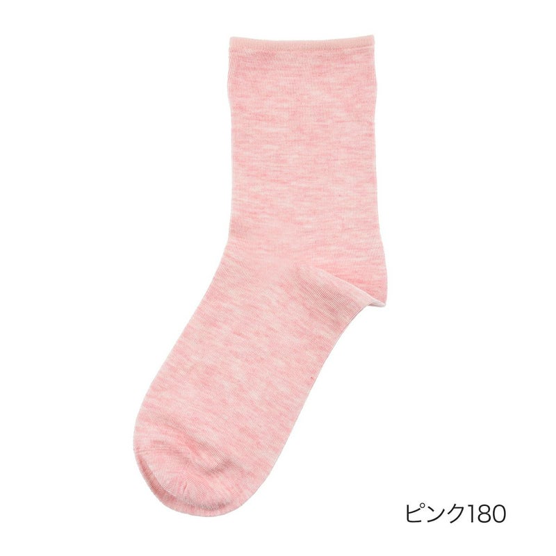 【満足】靴下冷感無地クルー丈レーヨンシルク(3145-41N)