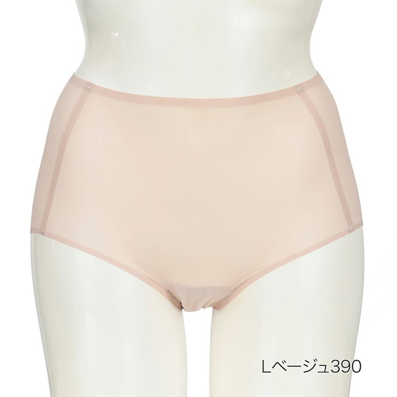 【満足美涼活】ショーツ冷やして整える無地深履きスタンダードワイドレギパン(37-4532F)