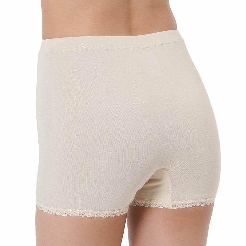 【満足】ショーツ綿100％なのにひんやり無地一分丈ルームウェア(37-2103)