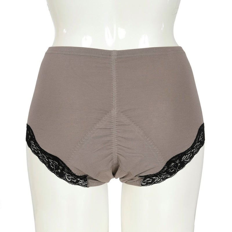 【満足】サニタリーショーツほっとサニタリー無地スタンダードお腹二重(37-4503)