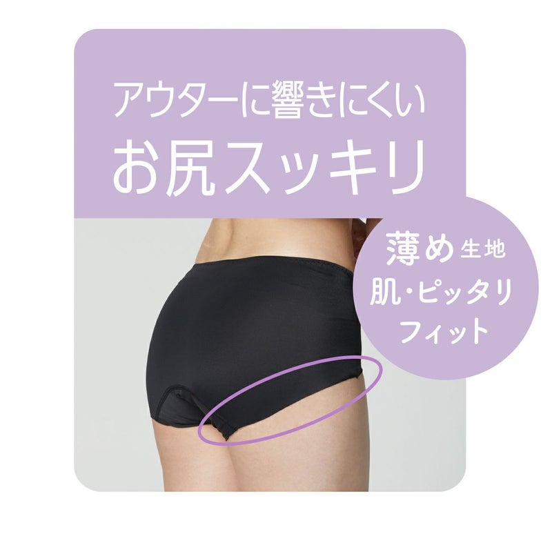 【満足】サニタリーショーツシュッとサニタリー無地ボクサーお尻スッキリ(37-4507)