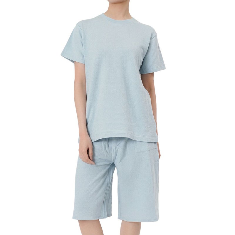 【満足】Tシャツ出雲ソフト無地三分袖クルーネックルームウェア(37P2592)