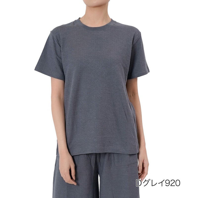 【満足】Tシャツ出雲ソフト無地三分袖クルーネックルームウェア(37P2592)