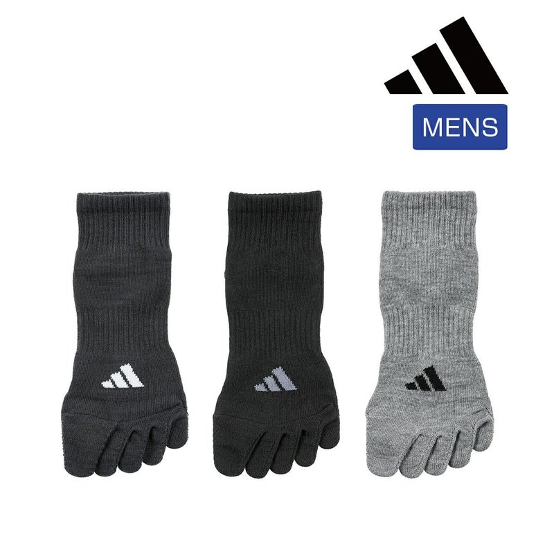 【アディダス】3足組靴下STRONG無地ワンポイントスニーカー丈土踏まずサポート(06F08W)