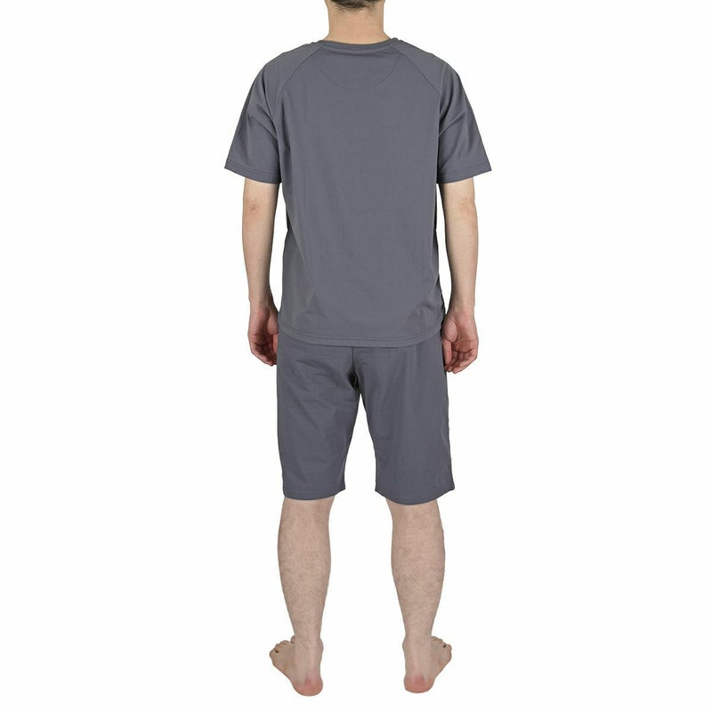 Colantotte(コラントッテ)：ACTIVE上下セット ルームウェア 無地 ワンポイント 上下セット ラグラン半袖 ハーフパンツ ストレッチメッシュ ウエストシャーリング(調節ひも有)(HRT-6001)